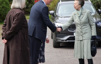 Princess Anne visits the Marys Meals shed