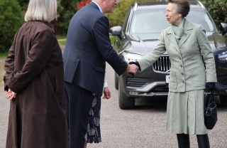Princess Anne visits the Marys Meals shed