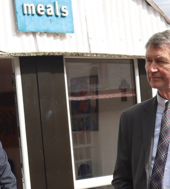 Princess Anne visits the Marys Meals shed