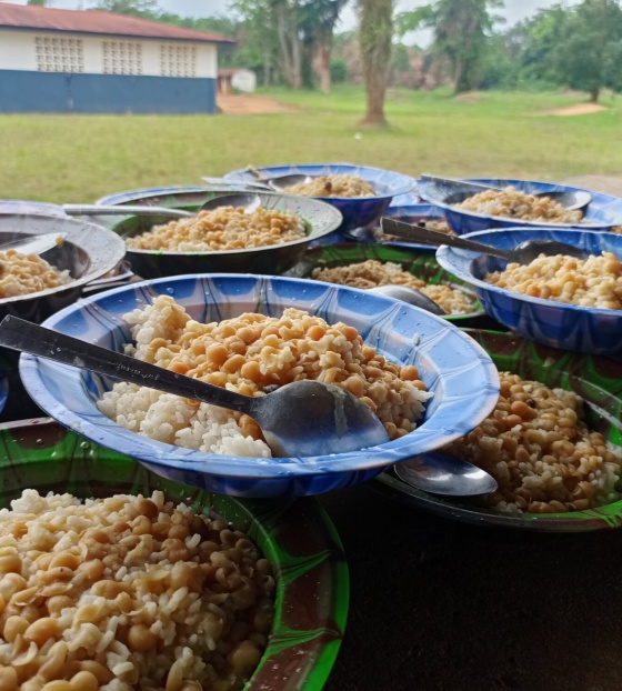 Food served by Mary's Meals in Liberia