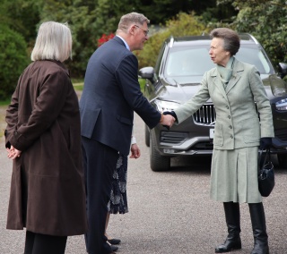 Princess Anne visits the Marys Meals shed